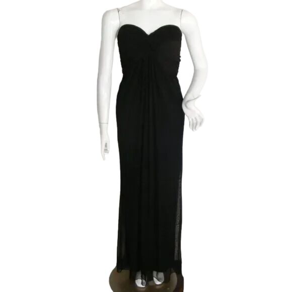 T by TADASHI Gown/Dress, S, Black, Maxi, Strapless, Gathered/Twisted Bust - Picture 1 of 13